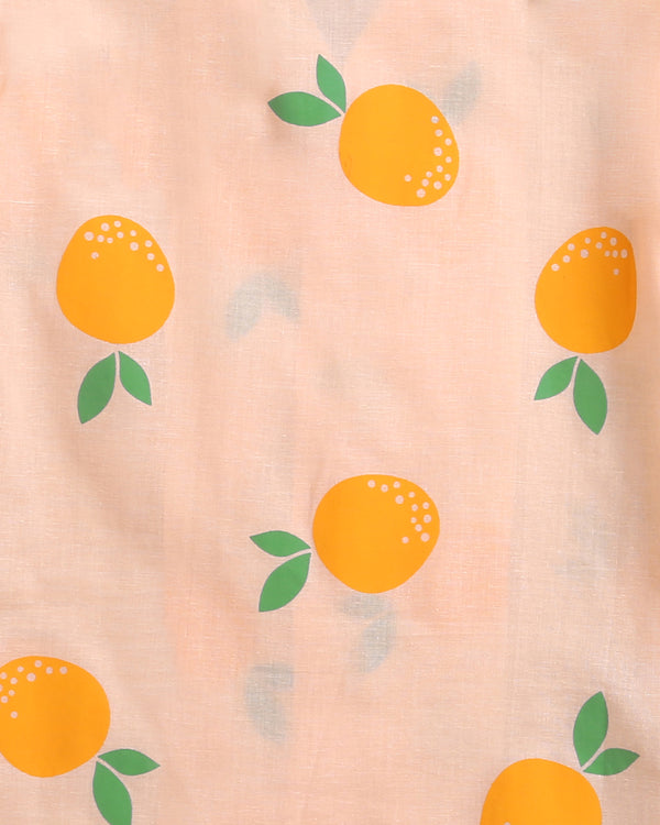 A Tangy Orange- Cotton Shirt