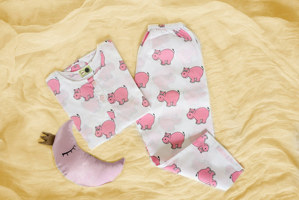 The Cheerful Hippo - Unisex Nightdress