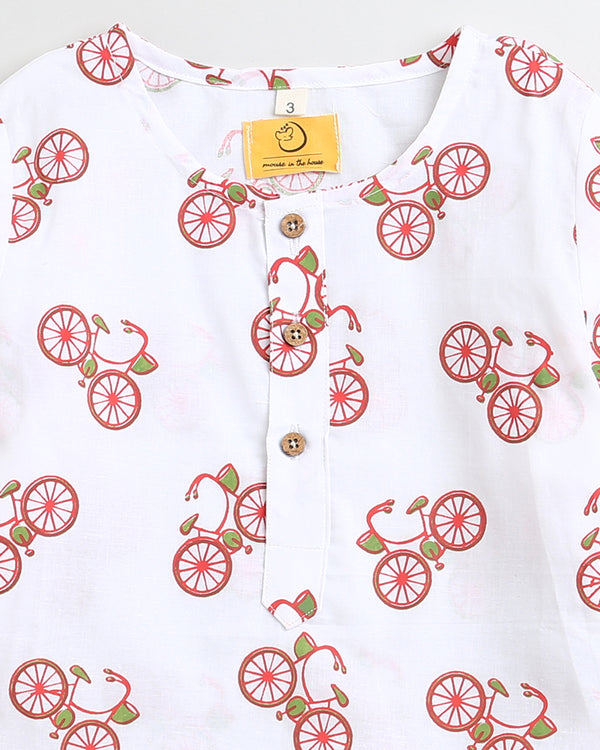 The Red Bicycle- Unisex Nightdress