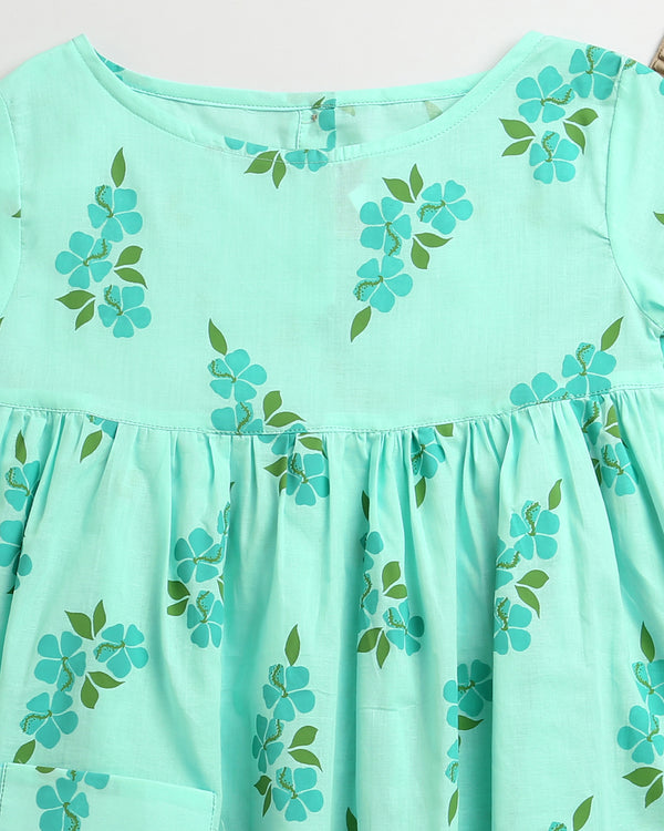 Lane of Happiness (Blue)- Cotton Frock